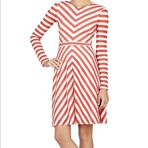 BCBG MAXAZRIA Kristina Long Sleeve A-Line Dress